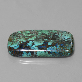 Azurita azul multicolor natural de 76,94 ct, corte cojín, opaco