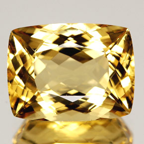 Berilo Dorado amarillo natural de 6.89 ct, Corte Cojín, VVS