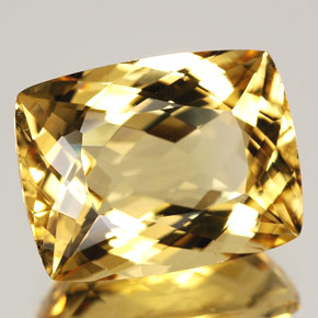Berilo Dorado amarillo natural de 6.89 ct, Corte Cojín, VVS