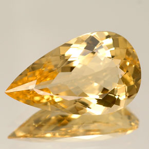 Berilo amarillo natural de 3,85 ct, en forma de pera, IF