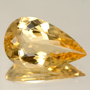Berilo amarillo natural de 3,85 ct, en forma de pera, IF