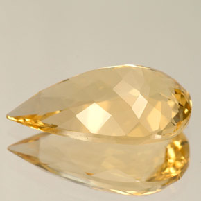Berilo amarillo natural de 3,85 ct, en forma de pera, IF