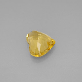 Berilo amarillo natural de 1,52 ct, forma de corazón, VVS
