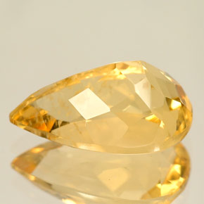 Berilo amarillo natural de 4,51 ct, en forma de pera, VS