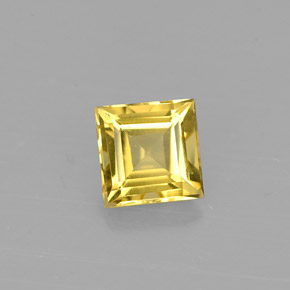 Berilo dorado amarillo natural de 0,55 ct, cuadrado, VVS