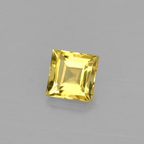 Berilo dorado amarillo natural de 0,55 ct, cuadrado, VVS