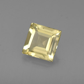 Berilo amarillo natural de 0,64 ct, cuadrado, VVS