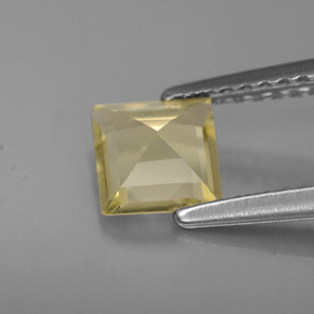 Berilo amarillo natural de 0,64 ct, cuadrado, VVS