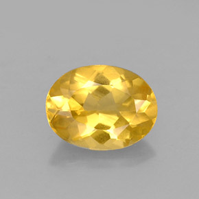Berilo Dorado amarillo natural de 0.98 ct, Corte Óvalo, VVS