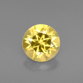 Berilo amarillo natural de 0,75 ct, corte redondo, VS-SI