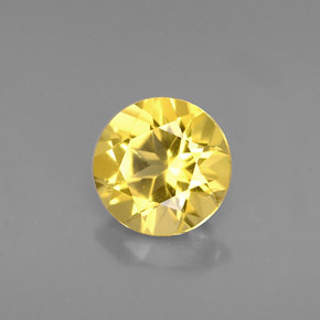 Berilo amarillo natural de 0,75 ct, corte redondo, VS-SI