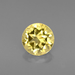 Berilo amarillo natural de 0,74 ct, corte redondo, VVS-VS