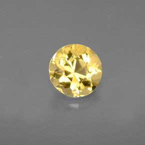 Berilo amarillo natural de 0,67 ct, corte redondo, VVS-VS