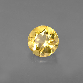 Berilo amarillo natural de 0,67 ct, corte redondo, VVS-VS