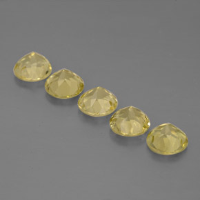 Gemas de berilo amarillo natural de  ct, corte redondo, VVS-VS