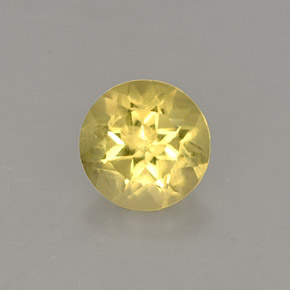 Berilo dorado amarillo natural de 0,39 ct, corte redondo, VS