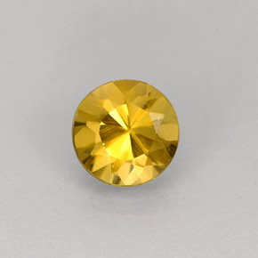 Berilo amarillo natural de 0,62 ct, corte redondo, VS