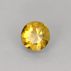 Berilo amarillo natural de 0,62 ct, corte redondo, VS