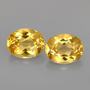 Gemas de Berilo Dorado amarillo natural de  ct, Corte Óvalo, VVS-VS