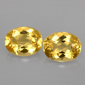 Gemas de Berilo Dorado amarillo natural de  ct, Corte Óvalo, VVS-VS