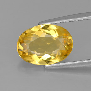 Berilo Dorado amarillo natural de 1.91 ct, Corte Óvalo, VVS-VS