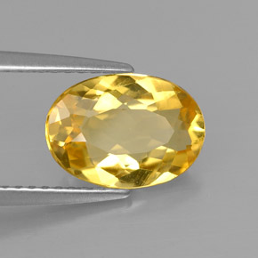 Berilo Dorado amarillo natural de 1.91 ct, Corte Óvalo, VVS-VS