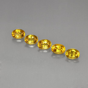 Gemas de Berilo Dorado amarillo natural de  ct, Corte Óvalo, VVS