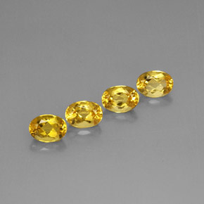 Gemas de berilo amarillo natural de  ct, corte óvalo, VVS-VS