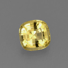 Berilo amarillo natural de 0,74 ct, corte cojín, VVS-VS