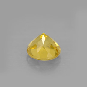 Berilo dorado amarillo natural de 1,24 ct, corte redondo, VS