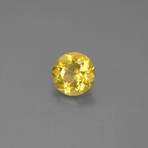 Berilo amarillo natural de 0,79 ct, corte redondo, VS