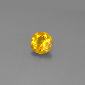 Berilo amarillo natural de 0,58 ct, corte redondo, VS