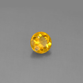 Berilo amarillo natural de 0,58 ct, corte redondo, VS