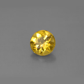 Berilo amarillo natural de 0,59 ct, corte redondo, VS