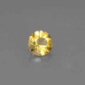 Berilo amarillo natural de 0,58 ct, corte redondo, VS