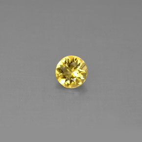Berilo Dorado amarillo natural de 0.36 ct, Corte Redondo, VS