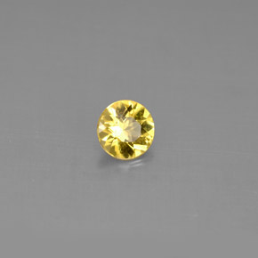 Berilo Dorado amarillo natural de 0.36 ct, Corte Redondo, VS