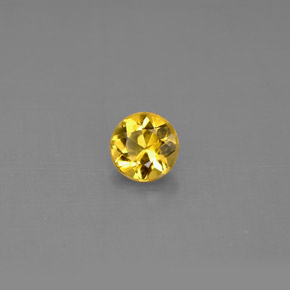 Berilo amarillo natural de 0,45 ct, corte redondo, VS