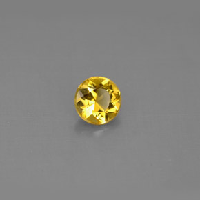 Berilo amarillo natural de 0,45 ct, corte redondo, VS