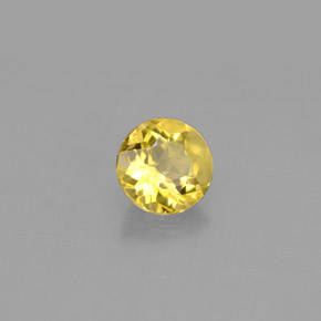 Berilo Dorado amarillo natural de 0.80 ct, Corte Redondo, VS