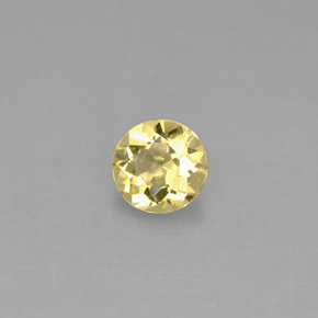 Berilo Dorado amarillo natural de 0.43 ct, Corte Redondo, VS