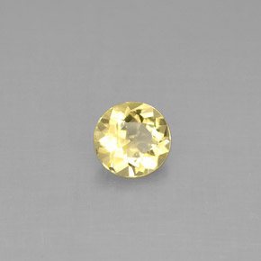 Berilo Dorado amarillo natural de 0.43 ct, Corte Redondo, VS