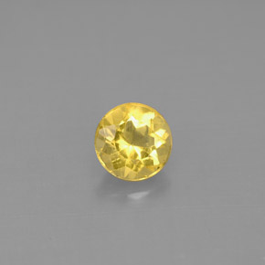 Berilo Dorado amarillo natural de 0.60 ct, Corte Redondo, VS