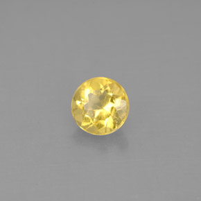 Berilo Dorado amarillo natural de 0.60 ct, Corte Redondo, VS