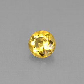 Berilo amarillo natural de 0,56 ct, corte redondo, VS