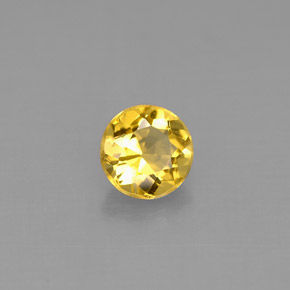 Berilo amarillo natural de 0,56 ct, corte redondo, VS