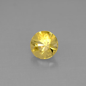 Berilo amarillo natural de 0,73 ct, corte redondo, VS