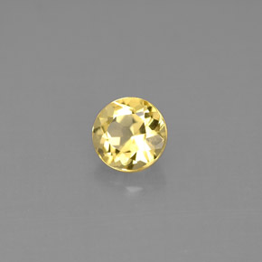 Berilo amarillo natural de 0,60 ct, corte redondo, VS