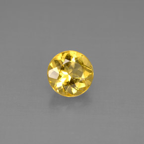 Berilo amarillo natural de 0,98 ct, corte redondo, VS