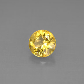 Berilo amarillo natural de 0,98 ct, corte redondo, VS